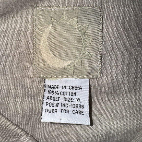 Vintage 90’s Marlboro Man Gear XL Beige Button-Up Shirt heavy 100% Cotton - Picture 4 of 5